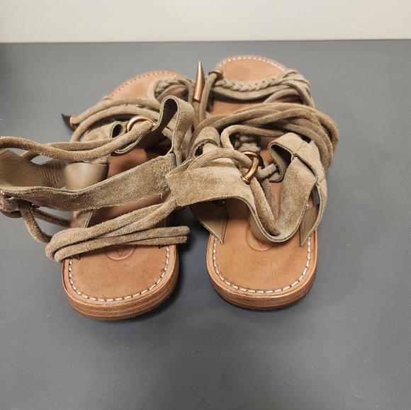 ASH Peace Tall Gladiator flat sandals Tuape Brown Sz 40 - Picture 7 of 15